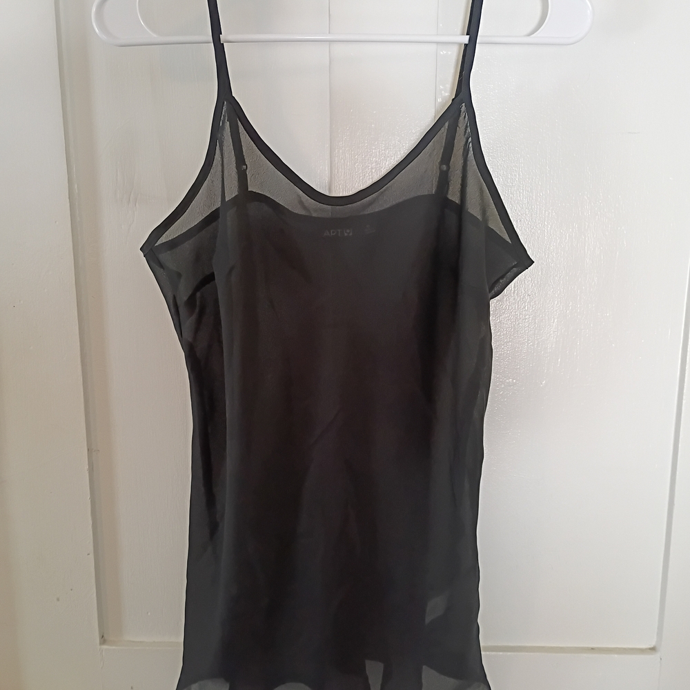 Apt. 9 Black Sheer Top